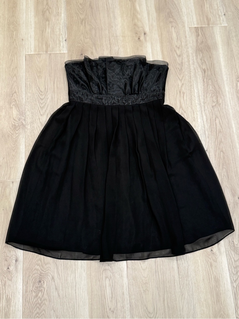 White House Black Market Black Strapless Mini Dress